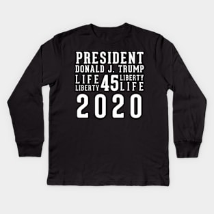 President Donald J. Trump 2020 Kids Long Sleeve T-Shirt